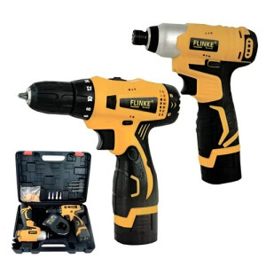 Flinke Akkus fúró-csavarozó és kerékkulcs szett FK-8039 Twin Pack