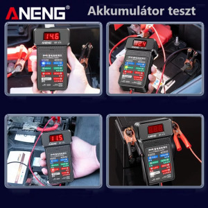 Aneng Autós akkumulátor és fenerátor teszter, 12V, állapotmérő, LCD, fekete