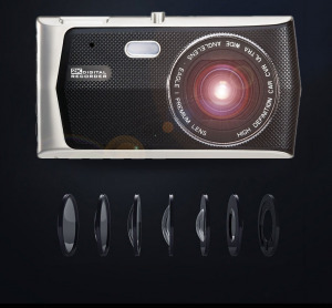 REC T680 Autós fedélzeti kamera,tolatókamerával HDMI kimenettel 4 colos kijelzővel