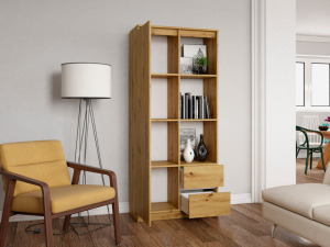 Shannan RS-80 Bily gardróbszekrény, 80x180x35 cm, tölgy