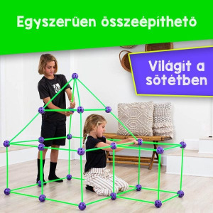 FORTKID várépítő készlet gyerekeknek - világít a sötétben (BBJ)