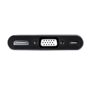 5in1 USB-C Elosztó, USB-C-ről 1xHDMI 1xVGA, 1xUSB-C, 1xUSB 3.0, 1x3.5 jack