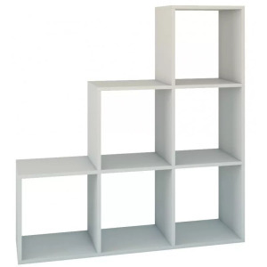 Drohmo Step 3X3 polc, 115x115x30 cm, fehér