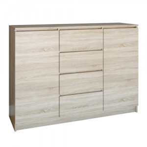 Odell 2D4S komód, 120x97x40 cm, sonoma