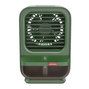 Aromaterápiás mini párologtató léghűtő, 3 ventilátor fokozat, 4000mAh, sötétzöld