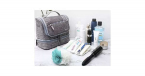 Felakasztható kozmetikai táska, hőtartó zsebbel, 25 x 20 x 14,5 cm