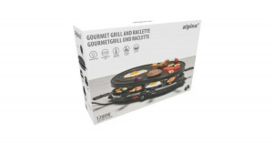 Alpina, Raclette grill 1200W, 2 szintes sütőfelület