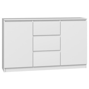 Drohmo 2D3S komód, 120x75x40 cm, fehér