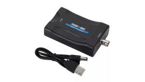 HDMI->BNC átalakító adapter, HDMI anya -> BNC anya, audio-video konverter
