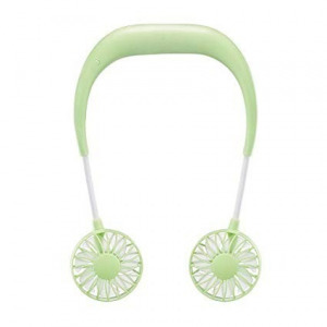 Mini ventilátor, hordozható ventilátor, nyakba akasztható zöld
