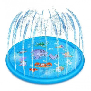 Szökőkút szőnyeg vizes matrac, 100cm, Kék