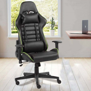 Gamer szék PRO, fekete-zöld