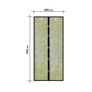 Virág mintás szúnyogháló függöny ajtóra 100×210 cm