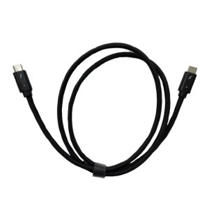Adat- és töltőkábel, USB-C/USB-C, 1 méter, fekete