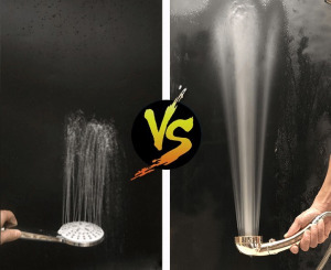 Zuhanyfej, zuhanyrózsa 3 üzemmóddal - arany színű