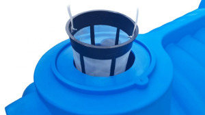 Csapadékvíz gyűjtő tartály 3500 literes, 1 kamrás, beépített szűrővel, kék