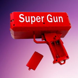 Pénzpisztoly, crazy money gun, pénzszóró