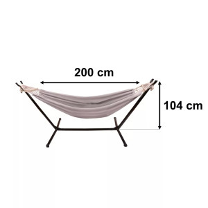 Két személyes kerti függőágy fém vázzal -200 cm