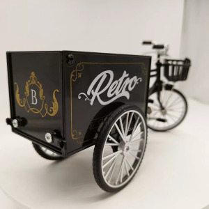 Retro Alloy Classic tricikli részletes aranyozott makett