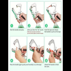 Kézi szalagos kötözőgép, 5 tekercs kötöző szalaggal