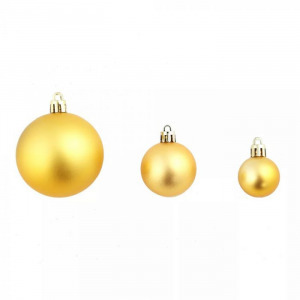 112 részes karácsonyfadísz, arany