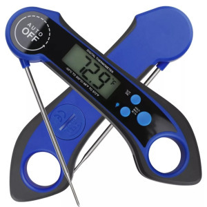 Digitális ételhőmérő, WDJ210 vízálló -50°C~300°C, LCD kijelző, sötétkék