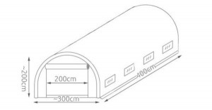 Prémium fólia 4x3x2 m-es fóliasátorhoz - vízálló, 8 ablakkal