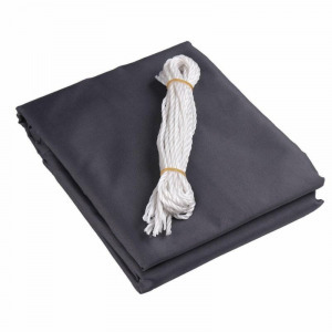 Napvitorla - árnyékoló teraszra, erkélyre és kertbe háromszög alakú 3x3x3 m grafit színben - polyester (vízálló)