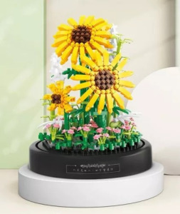 Balody Mini Blocks - Virágzó napraforgó üvegbúrában (545db-os készlet)