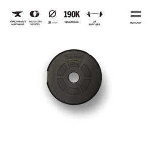 GazoFitness kézi súlyzó 1x15kg (össz: 15kg) menetes súlyzórúddal