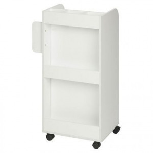 Gurulós tárolószekrény polcokkal, fiókokkal