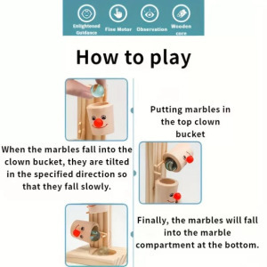 Interaktív bohóc-témájú márványfutó játék