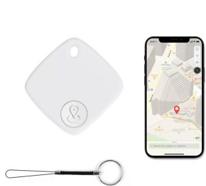 Okos nyomkövető - kulcs, telefon, háziállat kereső eszköz, fehér