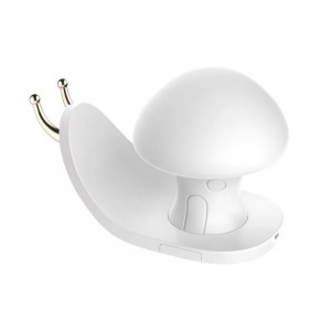 Éjjeli LED csigalámpa, 3 fényerő/színhőmérséklet, telefontartó+akkumulátor Éjjeli LED csigalámpa, 3 fényerő/színhőmérséklet, telefontartó+akkumulátor