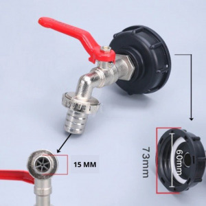 Tartály adapter IBC tartályra S60 × 6, 15mm
