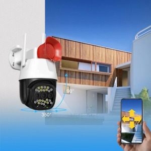 V380 Wifi IP okos biztonsági kamera szirénával, mikrofonnal és hangszóróval