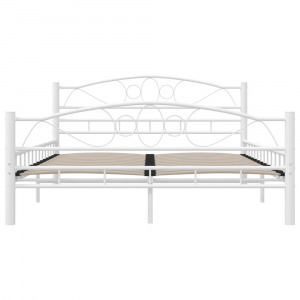 Mimi fém ágykeret ajándék ágyráccsal, 160 x 200 cm, fehér