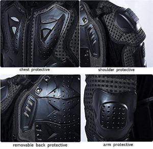 Wildken motoros protektor mellény Armor fekete 3XL