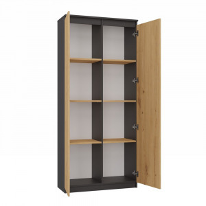 Riano MIX RS-80 Bily gardróbszekrény, 180x80x35 cm, antracit-tölgy