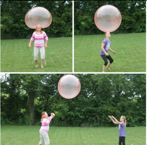 Felfújható Bubble Ball labda - rózsaszín