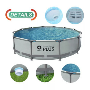 Avenli Frame Plus medenceszett köralakú szürke 366x100cm