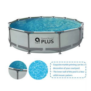 Avenli Frame Plus medenceszett köralakú szürke 366x100cm