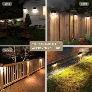 Solar Deck Lights kültéri dekorációs vízálló fali lámpa kagyló forma - 6 db - MS-806