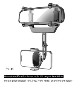 Univerzális autós mobiltelefon tartó, visszapillantó tükörre illeszthető