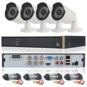 Full AHD CCTV 4 kamerás komplett biztonsági megfigyelő rendszer Full HD Full AHD CCTV 4 kamerás komplett biztonsági megfigyelő rendszer Full HD