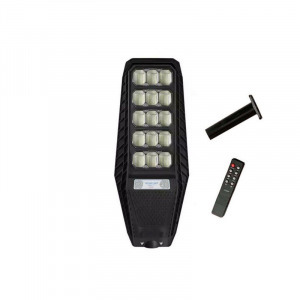 Napelemes utcai LED lámpa távirányítóval, mozgásérzékelővel, 300W, IP65 + tartókonzol