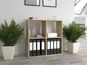 Odell Malax 2X2 polc, 74x75x30 cm, sonoma