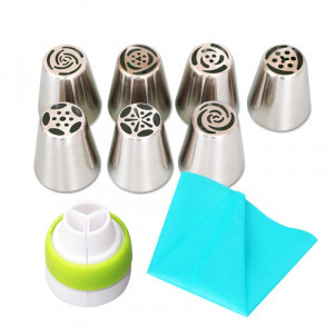 Sütemény díszítő készlet habzsákkal csillag alakú