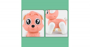 Tündéri robot kutya, sétáló, világít, vidám dallamokat játszik