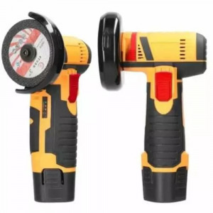 Akkumulátoros sarokcsiszoló, polírozógép, 36V, 75mm, 2db akkuval